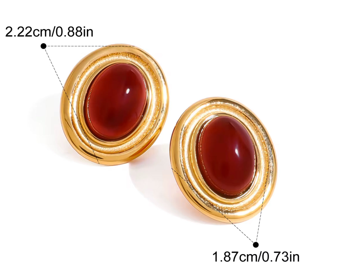 Boucles d’oreilles Rouge Impériale