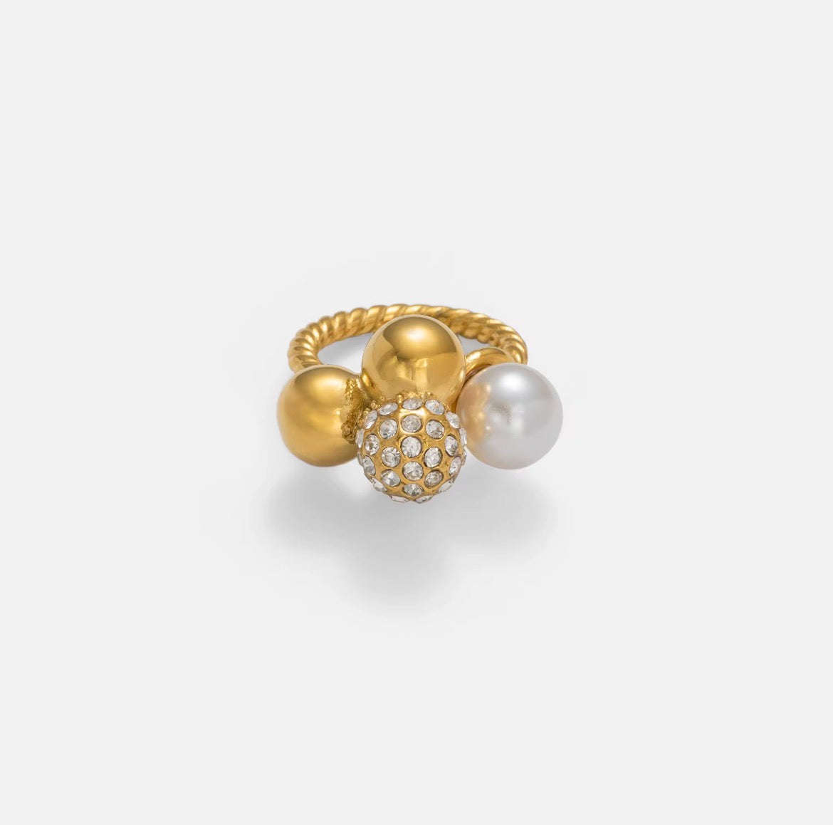 Bague golden Pearl 2