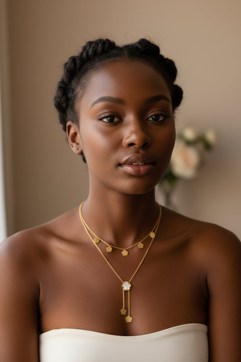 Collier double floral