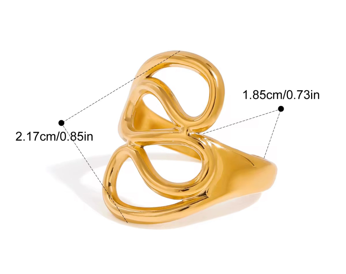 Bagues aux formes géométriques