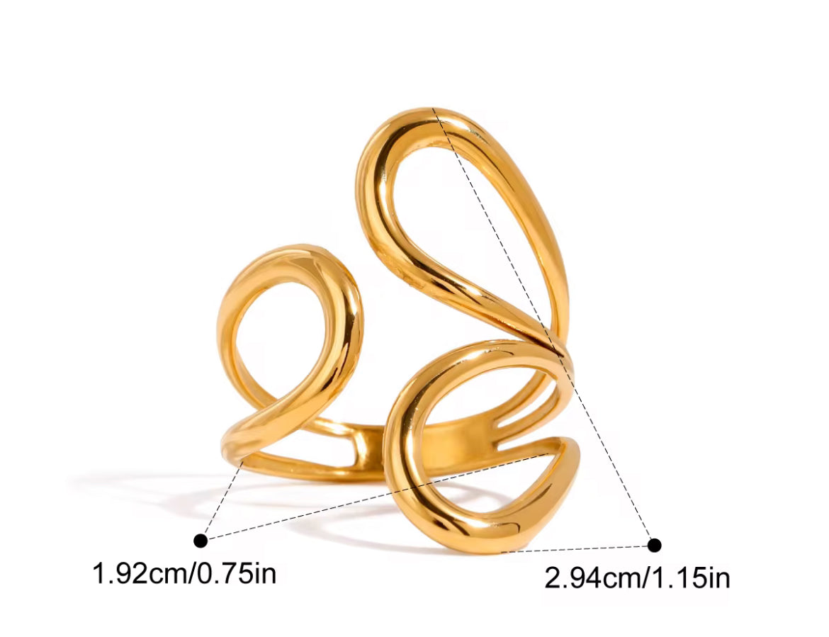 Bagues aux formes géométriques