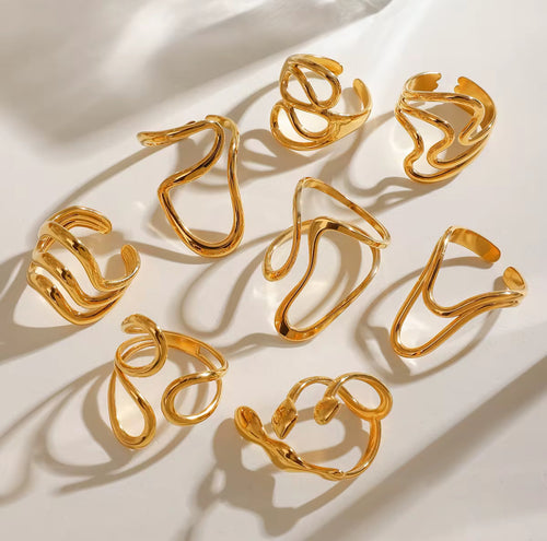 Bagues aux formes géométriques