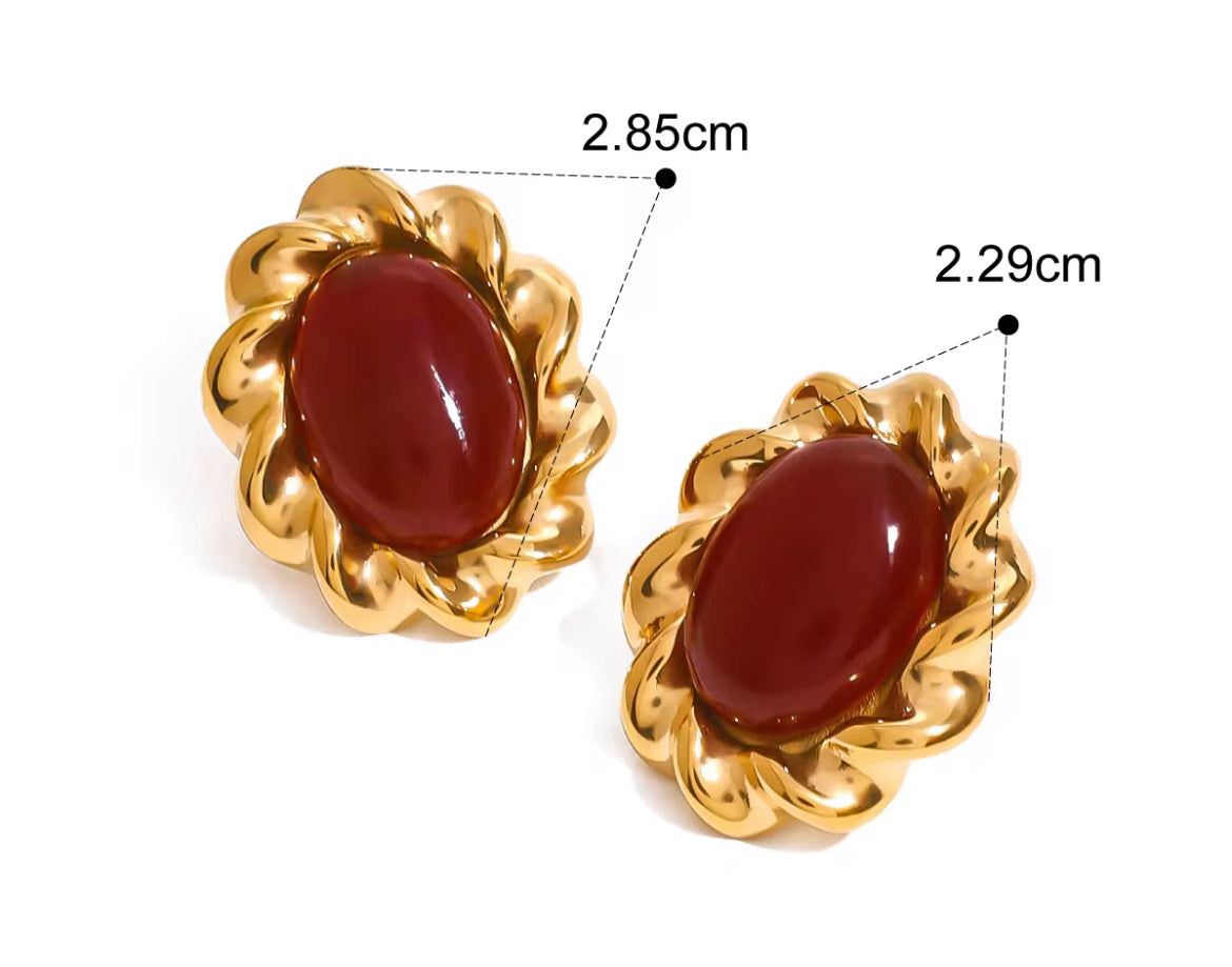 Boucles d’oreilles Rouge Impériale