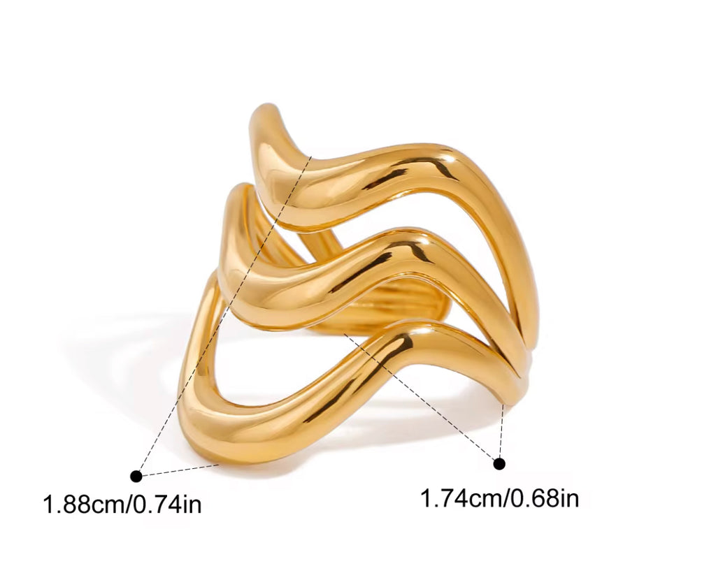 Bagues aux formes géométriques