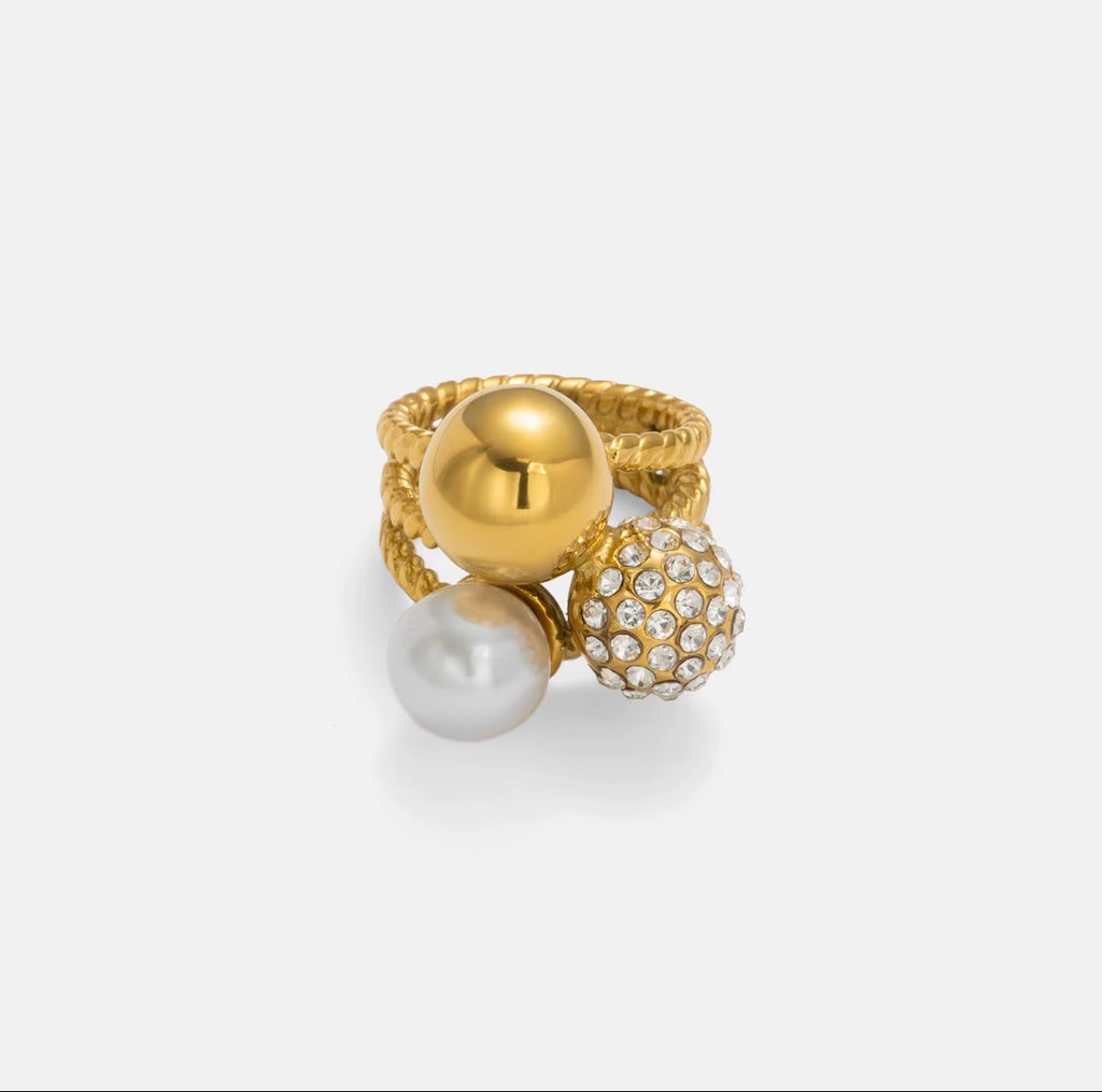 Bague golden Pearl