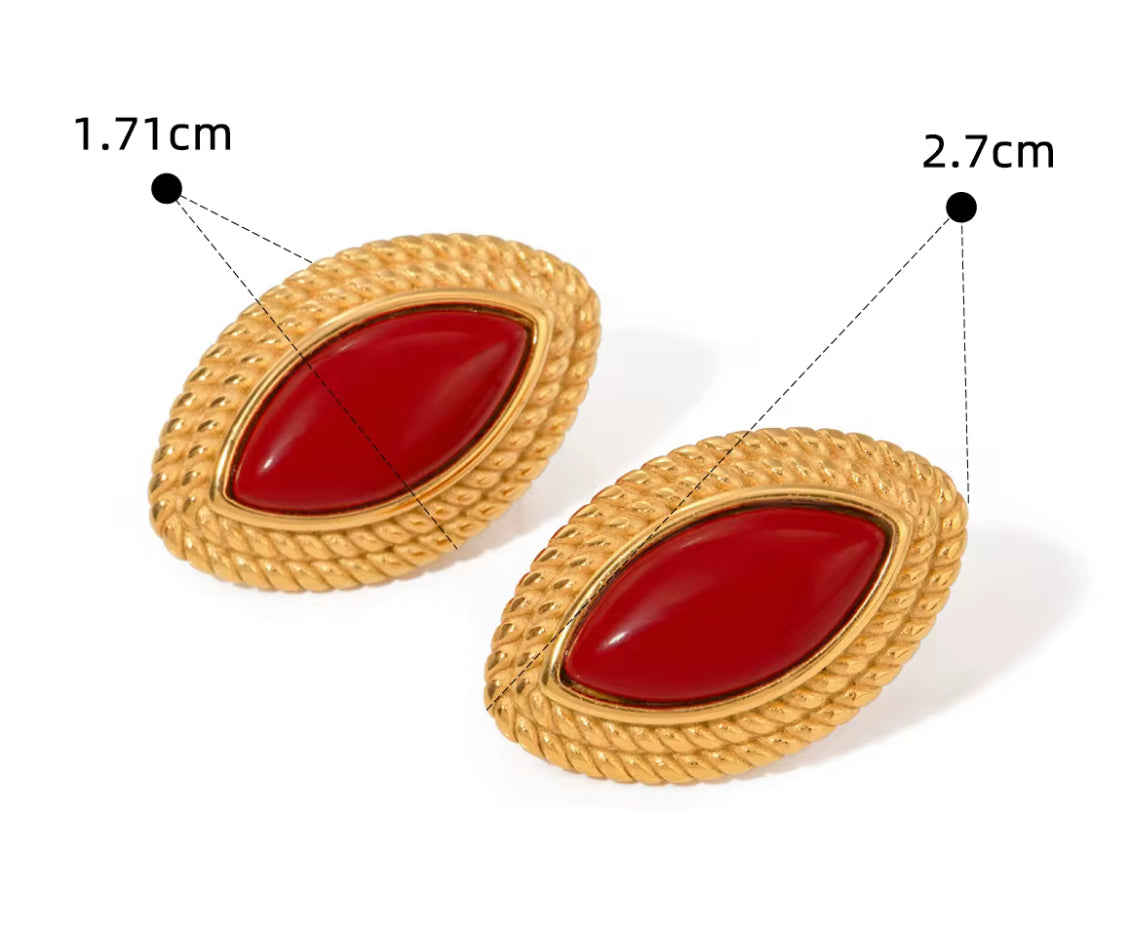 Boucles d’oreilles Rouge Impériale