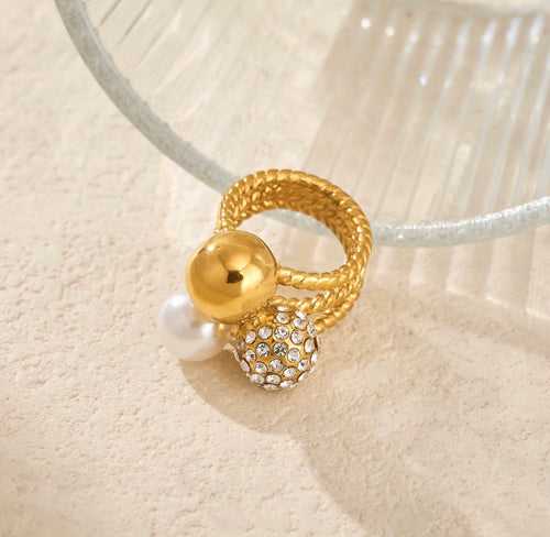 Bague golden Pearl