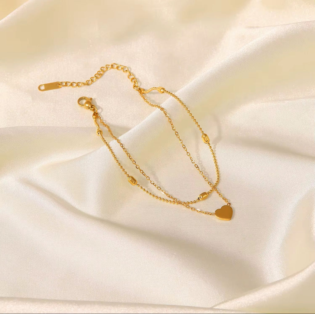 Bracelet de cheville double