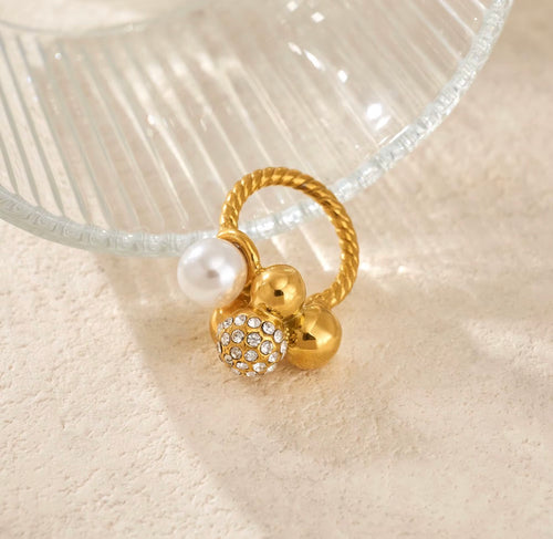 Bague golden Pearl 2