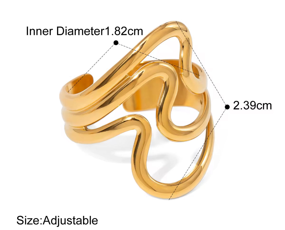 Bagues aux formes géométriques