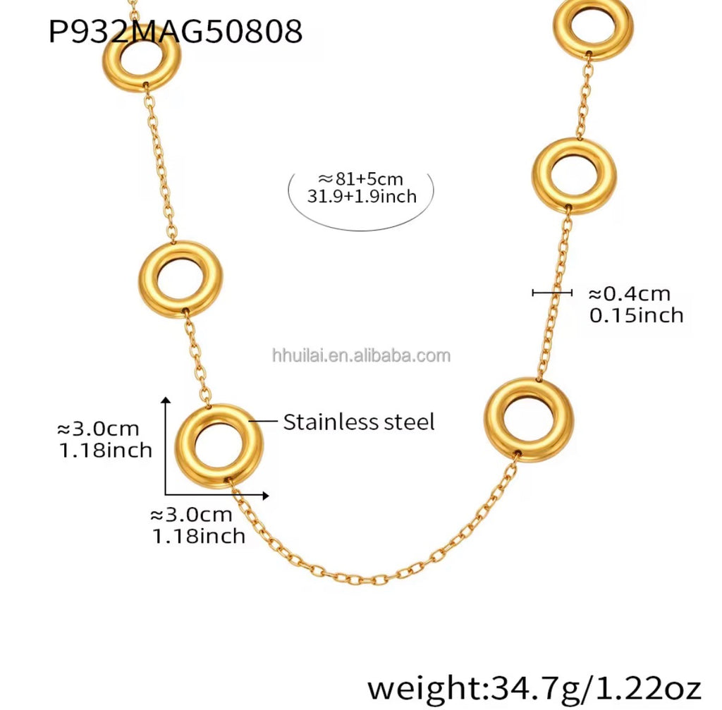 Collier sautoir a rond
