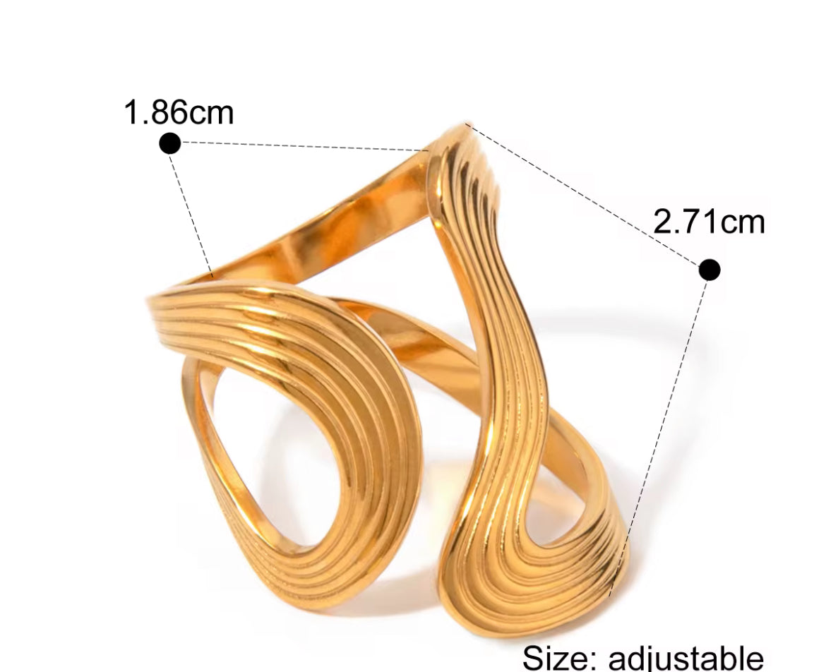 Bagues aux formes géométriques