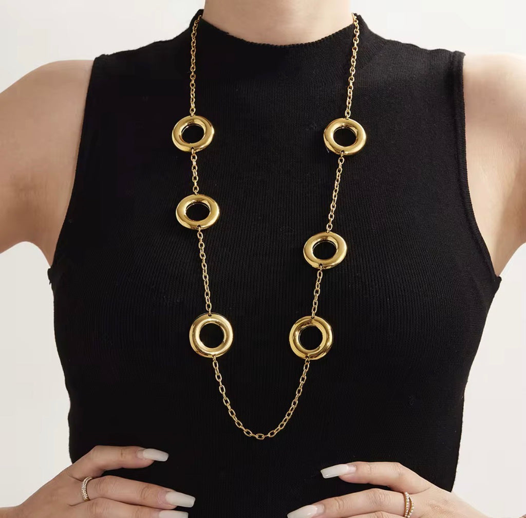 Collier sautoir a rond