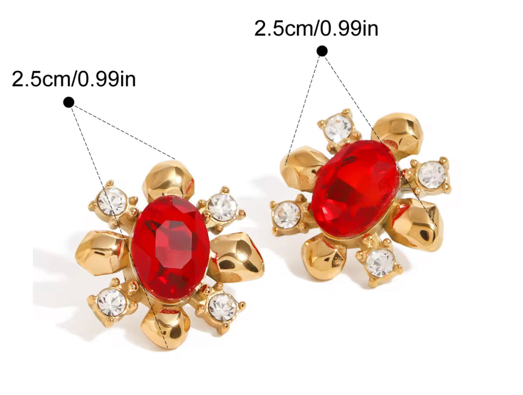 Boucles d’oreilles Rouge Impériale