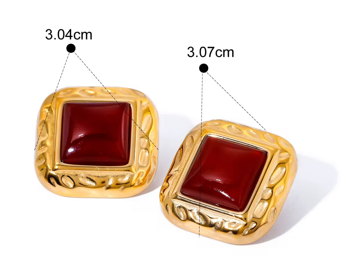 Boucles d’oreilles Rouge Impériale