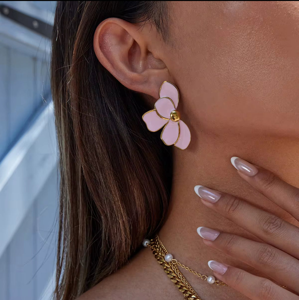 Boucles d’oreilles fleuries