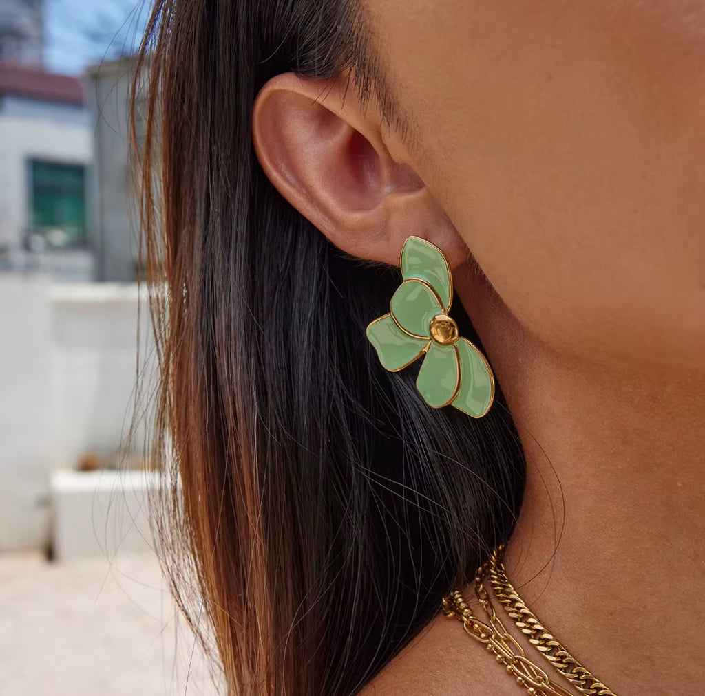 Boucles d’oreilles fleuries