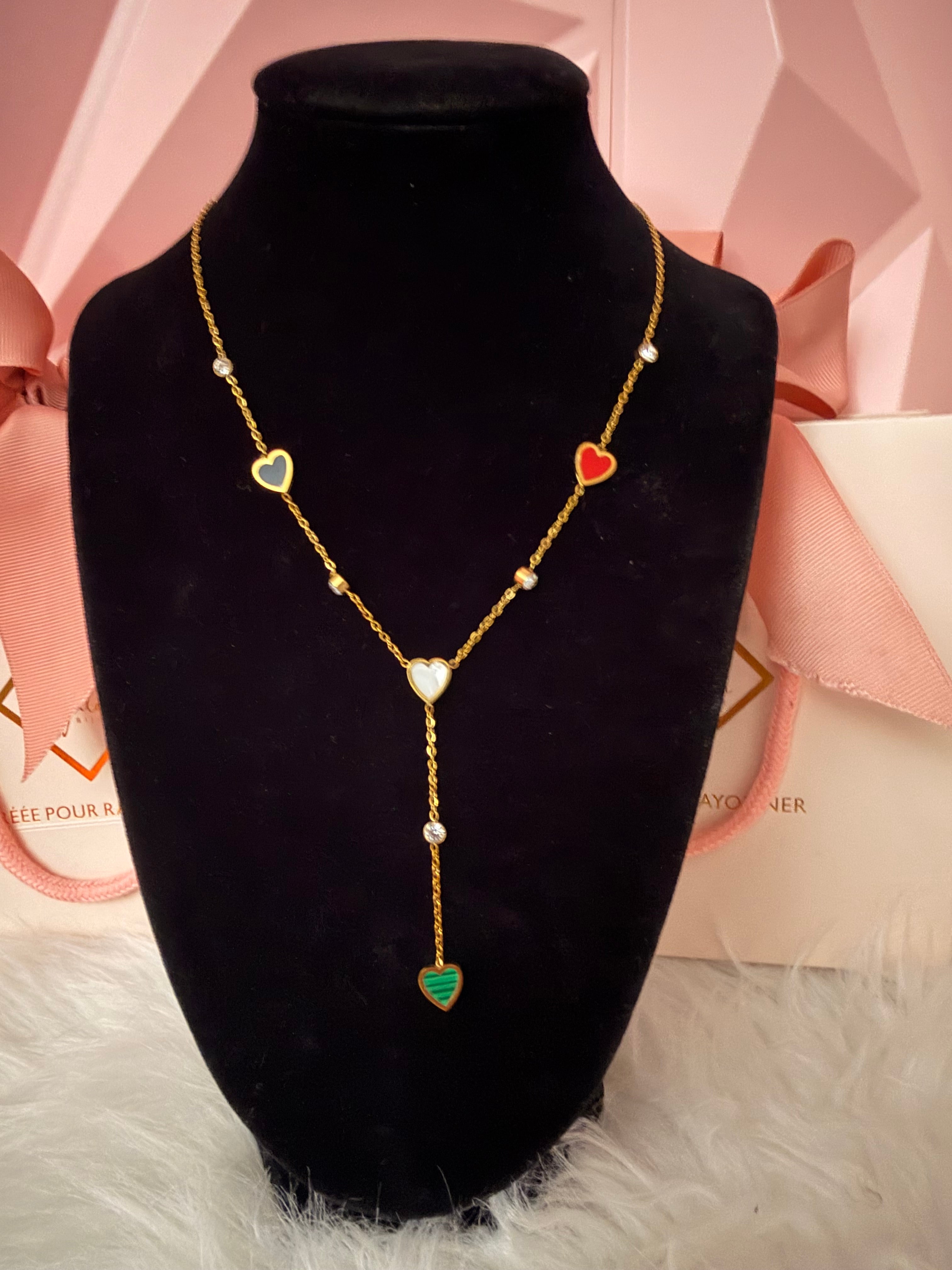 Collier coloré en Y