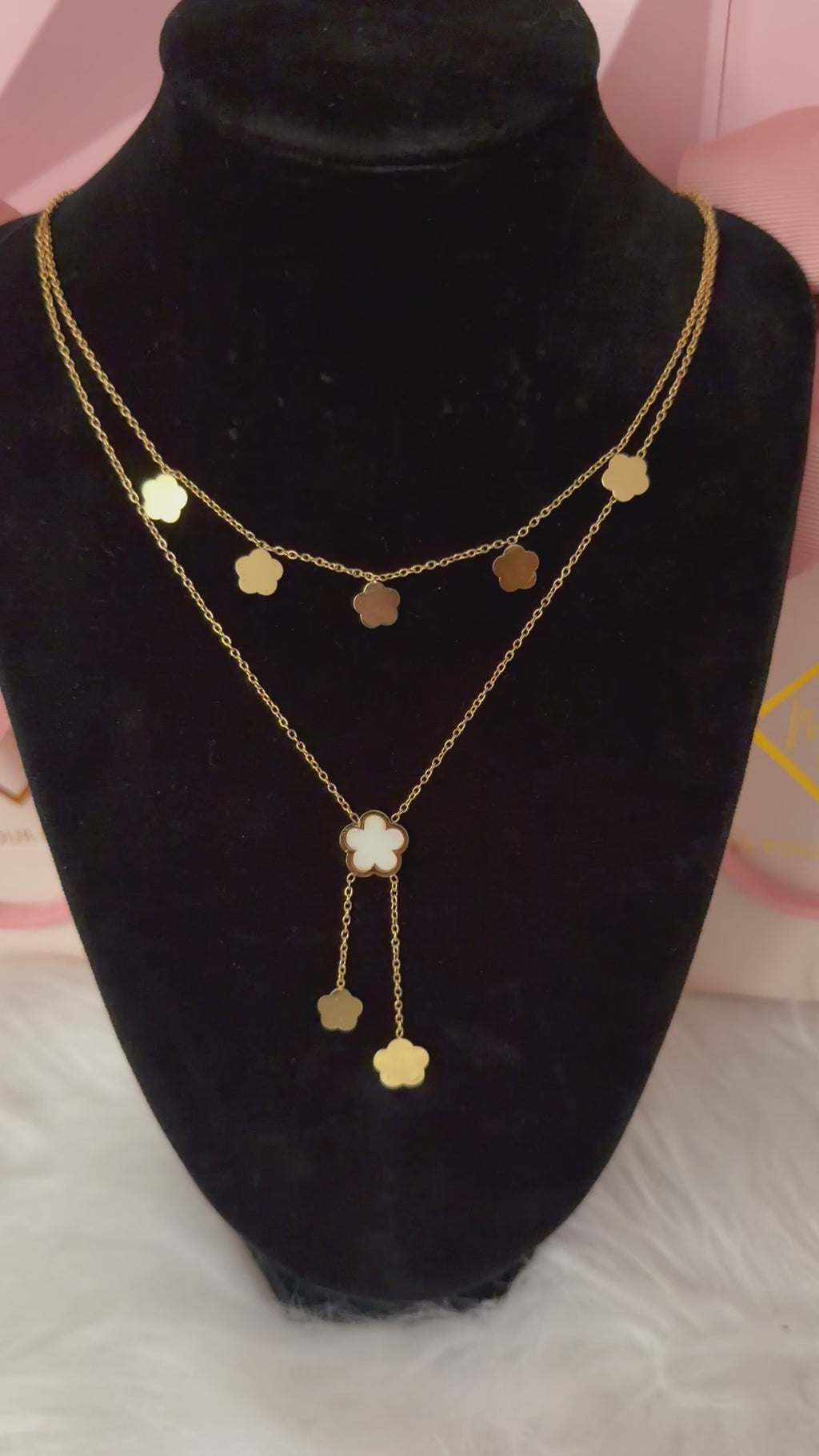 Collier double floral