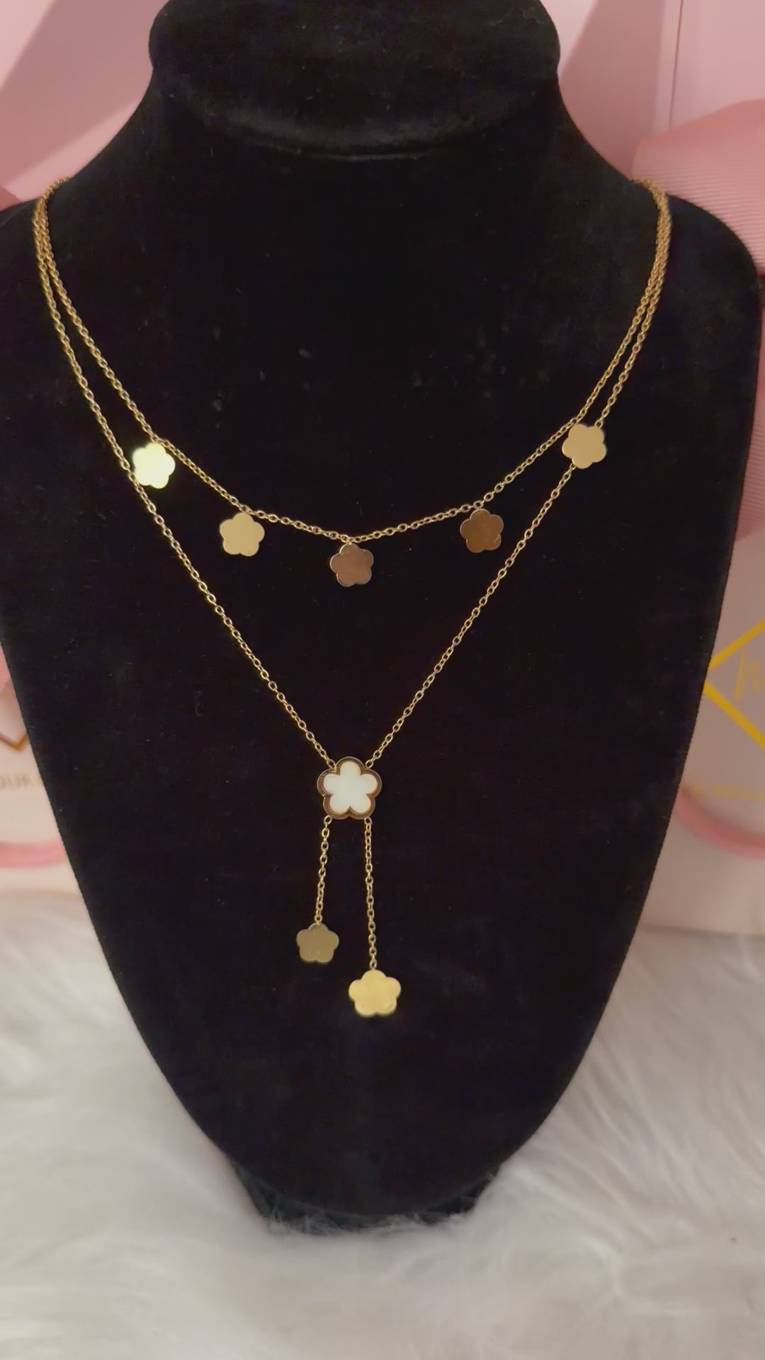 Collier double floral